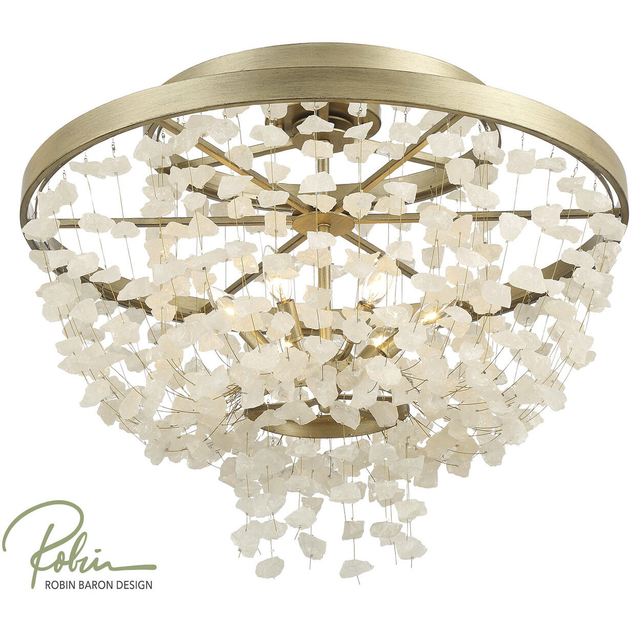 Stonybrook 6 Light 30.25 inch Havana Gold Flush Mount Ceiling Light